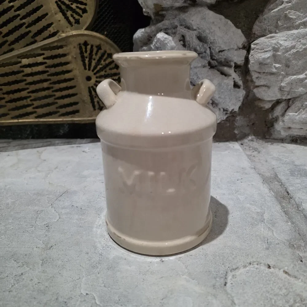 Vintage Milk Cottagecore Ceramic Milk Vase Utensils Holder Pink Pig Kitchen